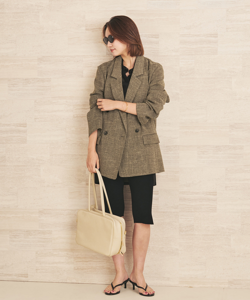 plage(プラージュ)の「R’IAM MINI TWEED ジャケット(テーラードジャケット・レディース・ベージュ/ブラック・38/36)」の5枚目の写真