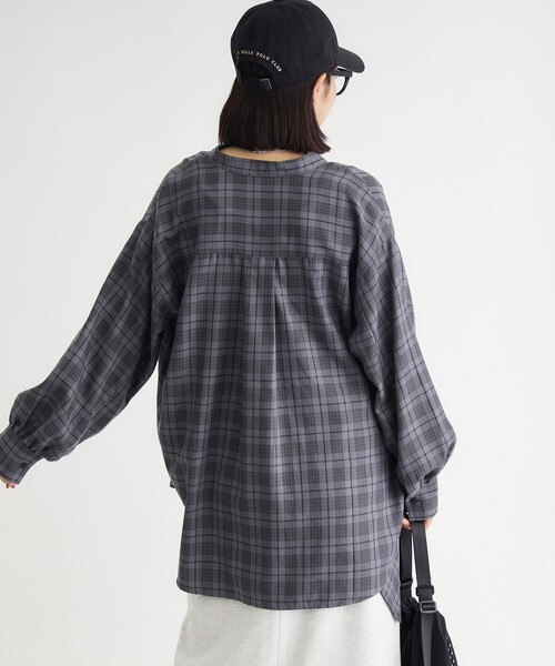 HONEYSUCKLE ROSE(ハニーサックルローズ)の「スカーフ付きチェックシャツ(シャツ/ブラウス・レディース・ダークブラウン/ブラック系・04/05)」の13枚目の写真