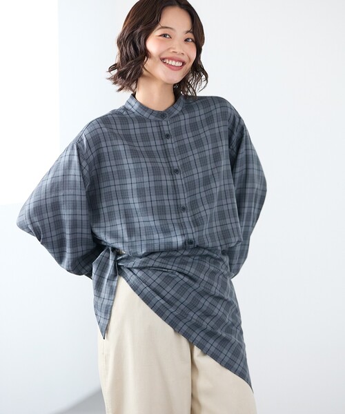 HONEYSUCKLE ROSE(ハニーサックルローズ)の「スカーフ付きチェックシャツ(シャツ/ブラウス・レディース・ダークブラウン/ブラック系・04/05)」の21枚目の写真