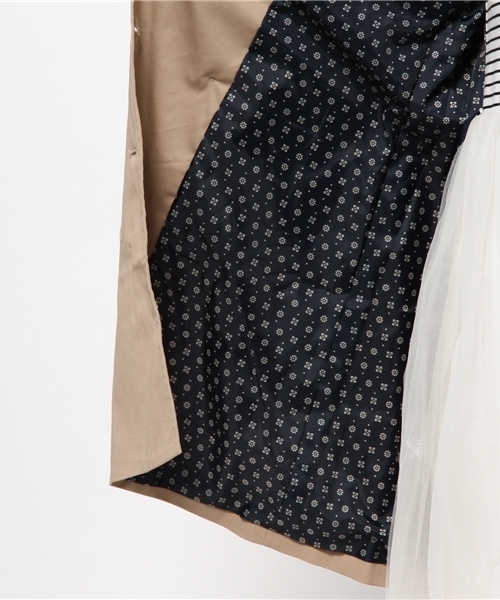 E hyphen world gallery（イーハイフンワールドギャラリー）の「T/C 20/-ミディアムトレンチコート（トレンチコート・レディース・ベージュ/ネイビー・SMALL/MEDIUM）」の11枚目の写真