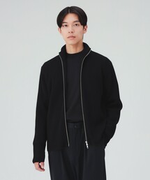 アゼ編み ダブルジップ ドライバーズニット