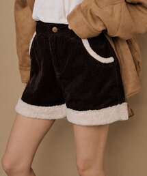 ボアコーデュロイショートパンツ