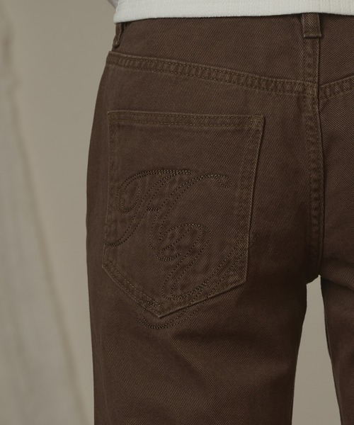 hazyl（ヘイジル）の「wide leg low rise pants/刺繍ワイドレッグローライズパンツ（デニムパンツ・レディース・ブラウン系その他/ブルー・SMALL/MEDIUM）」の18枚目の写真