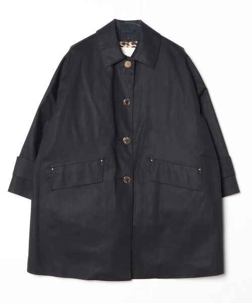 Mackintosh（マッキントッシュ）の「NEW HUMBIE w/D QTD DOWNLINER LEO（ステンカラーコート・レディース・レオパード/チョコ・4/8/6）」の2枚目の写真