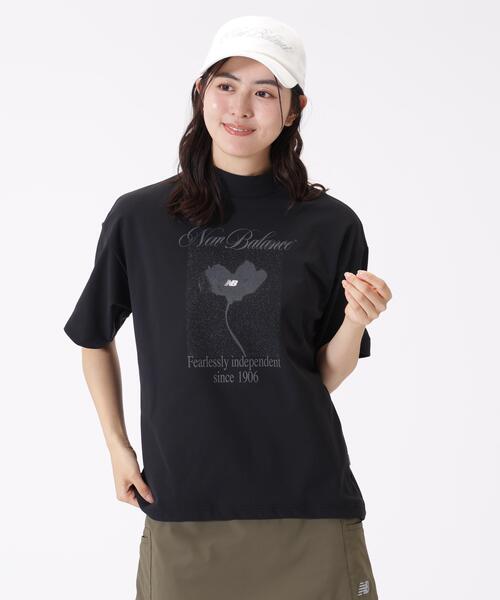 New Balance Golf（ニューバランスゴルフ）の「UV ハーフスリーブ モックネック プルオーバー (WOMENS)（Tシャツ/カットソー・レディース・ブラック/ホワイト・MEDIUM/SMALL/LARGE）」の3枚目の写真