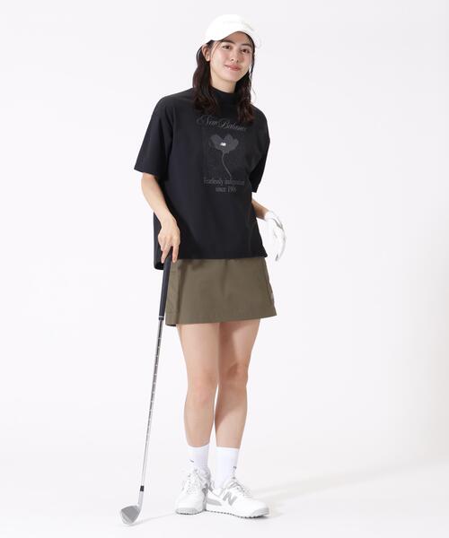 New Balance Golf（ニューバランスゴルフ）の「UV ハーフスリーブ モックネック プルオーバー (WOMENS)（Tシャツ/カットソー・レディース・ブラック/ホワイト・MEDIUM/SMALL/LARGE）」の5枚目の写真