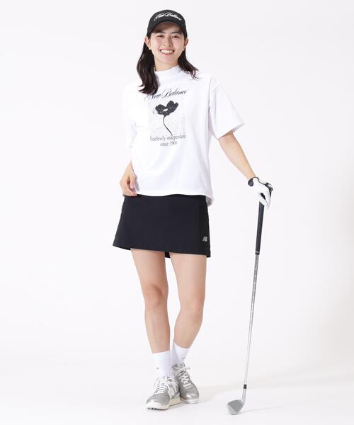 New Balance Golf（ニューバランスゴルフ）の「UV ハーフスリーブ モックネック プルオーバー (WOMENS)（Tシャツ/カットソー・レディース・ブラック/ホワイト・MEDIUM/SMALL/LARGE）」の14枚目の写真