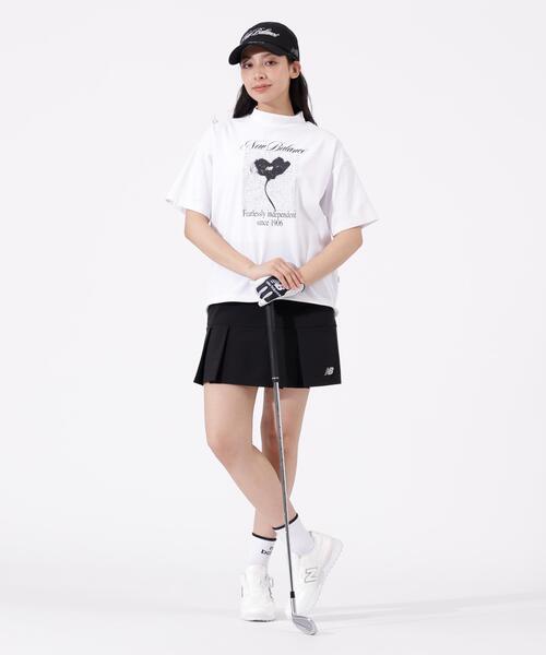 New Balance Golf（ニューバランスゴルフ）の「UV ハーフスリーブ モックネック プルオーバー (WOMENS)（Tシャツ/カットソー・レディース・ブラック/ホワイト・MEDIUM/SMALL/LARGE）」の15枚目の写真