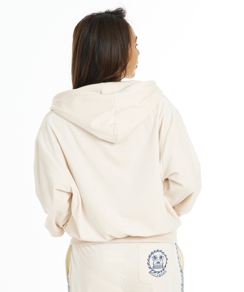 BILLABONG(ビラボン)の「BILLABONG ウィメンズ SURF CAMP PALM 73 ZIP HOODIE パーカー 【2026年秋冬モデル】/ビラボンベロアジップアップパーカー(パーカー・レディース・ブルー系その他/エメラルド/アイボリー・MEDIUM/LARGE)」の5枚目の写真