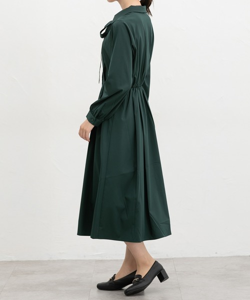 Honeys(ハニーズ)の「リボン付シャツワンピース(ワンピース・レディース・杢グレー/ネイビー/グリーン・3L/L/LL/M/S)」の22枚目の写真