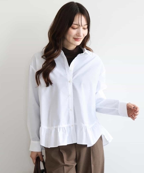 MK MICHEL KLEIN（エムケーミッシェルクラン）の「[洗える]ハイネックカットソー（Tシャツ/カットソー・レディース・ライトブルー/ブラウン/ブラック/ホワイト・38）」の8枚目の写真