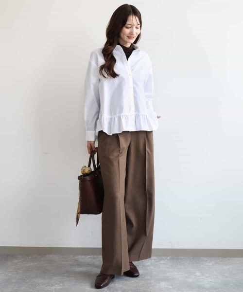 MK MICHEL KLEIN（エムケーミッシェルクラン）の「[洗える]ハイネックカットソー（Tシャツ/カットソー・レディース・ライトブルー/ブラウン/ブラック/ホワイト・38）」の9枚目の写真