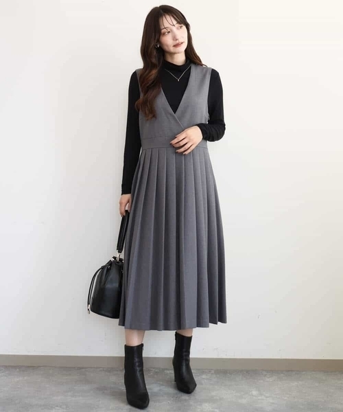 MK MICHEL KLEIN（エムケーミッシェルクラン）の「[洗える]ハイネックカットソー（Tシャツ/カットソー・レディース・ライトブルー/ブラウン/ブラック/ホワイト・38）」の13枚目の写真