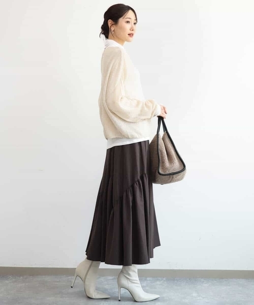 MK MICHEL KLEIN（エムケーミッシェルクラン）の「[洗える]ハイネックカットソー（Tシャツ/カットソー・レディース・ライトブルー/ブラウン/ブラック/ホワイト・38）」の16枚目の写真