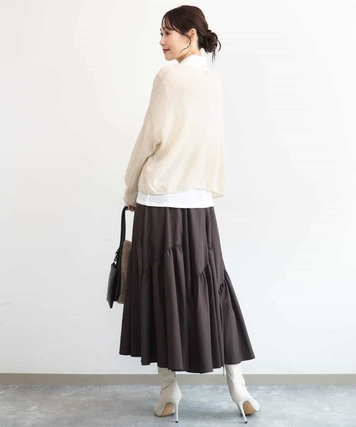 MK MICHEL KLEIN（エムケーミッシェルクラン）の「[洗える]ハイネックカットソー（Tシャツ/カットソー・レディース・ライトブルー/ブラウン/ブラック/ホワイト・38）」の17枚目の写真