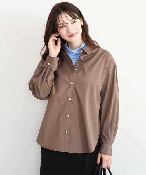 MK MICHEL KLEIN（エムケーミッシェルクラン）の「[洗える]ハイネックカットソー（Tシャツ/カットソー・レディース・ライトブルー/ブラウン/ブラック/ホワイト・38）」の19枚目の写真