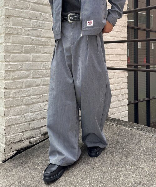 CIAOPANIC(チャオパニック)の「ストライプスーパーワイドパンツ(その他パンツ・メンズ・ホワイト/ブラック・MEDIUM/LARGE)」の15枚目の写真