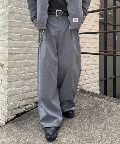 CIAOPANIC(チャオパニック)の「ストライプスーパーワイドパンツ(その他パンツ・メンズ・ホワイト/ブラック・MEDIUM/LARGE)」の16枚目の写真