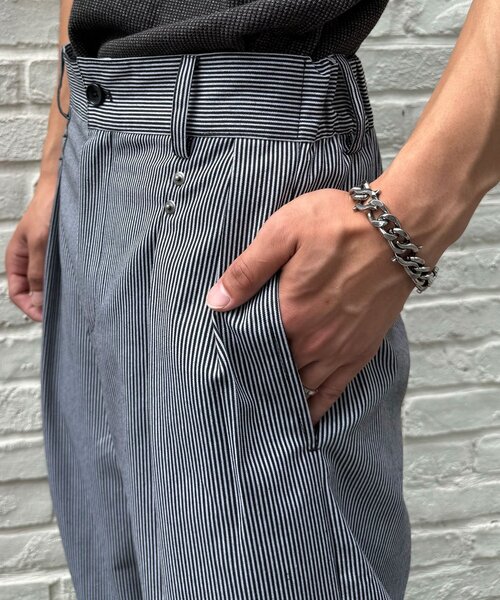 CIAOPANIC(チャオパニック)の「ストライプスーパーワイドパンツ(その他パンツ・メンズ・ホワイト/ブラック・MEDIUM/LARGE)」の6枚目の写真