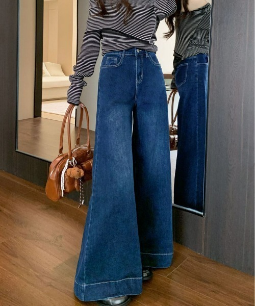 REBALANCE(リバランス)の「ハイウェストワイドデニム(デニムパンツ・レディース・A/C/B・LARGE/X-LARGE/MEDIUM)」の5枚目の写真