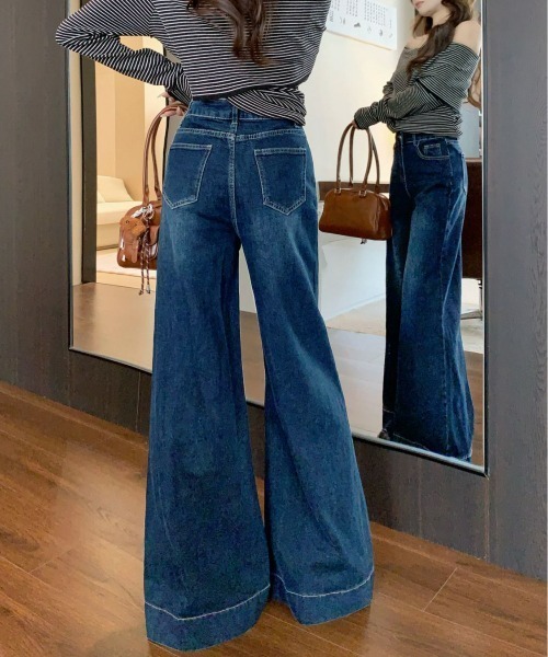 REBALANCE(リバランス)の「ハイウェストワイドデニム(デニムパンツ・レディース・A/C/B・LARGE/X-LARGE/MEDIUM)」の7枚目の写真