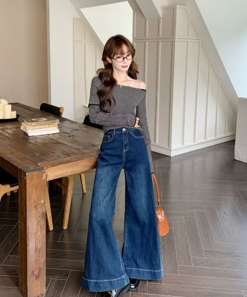 REBALANCE(リバランス)の「ハイウェストワイドデニム(デニムパンツ・レディース・A/C/B・LARGE/X-LARGE/MEDIUM)」の8枚目の写真