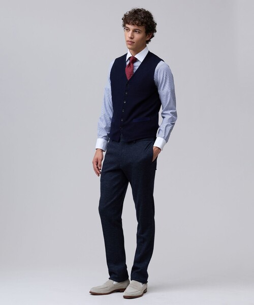 J.PRESS（ジェイプレス）の「【FLEX YARN】ハイゲージ ニットベスト（ベスト・メンズ・ブラウン系/ネイビー系・LARGE/MEDIUM/X-LARGE）」の10枚目の写真