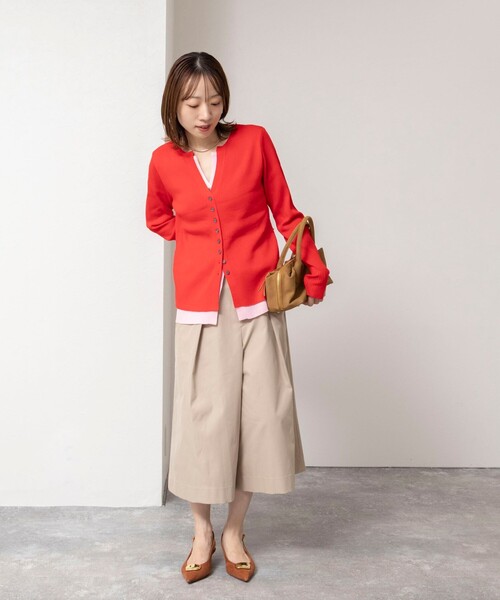 NOLLEY’S（ノーリーズ）の「【TORRAZZO DONNA/トラッゾドンナ】Layered V-Neck Top（ニット/セーター・レディース・ブラック/レッド/グレー系その他・38）」の4枚目の写真