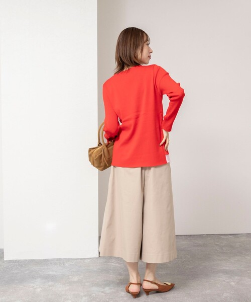 NOLLEY’S（ノーリーズ）の「【TORRAZZO DONNA/トラッゾドンナ】Layered V-Neck Top（ニット/セーター・レディース・ブラック/レッド/グレー系その他・38）」の6枚目の写真