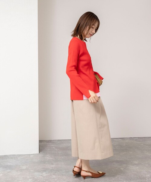 NOLLEY’S（ノーリーズ）の「【TORRAZZO DONNA/トラッゾドンナ】Layered V-Neck Top（ニット/セーター・レディース・ブラック/レッド/グレー系その他・38）」の7枚目の写真