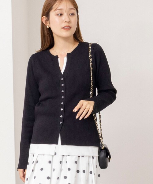 NOLLEY’S（ノーリーズ）の「【TORRAZZO DONNA/トラッゾドンナ】Layered V-Neck Top（ニット/セーター・レディース・ブラック/レッド/グレー系その他・38）」の16枚目の写真