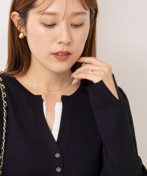 NOLLEY’S（ノーリーズ）の「【TORRAZZO DONNA/トラッゾドンナ】Layered V-Neck Top（ニット/セーター・レディース・ブラック/レッド/グレー系その他・38）」の17枚目の写真