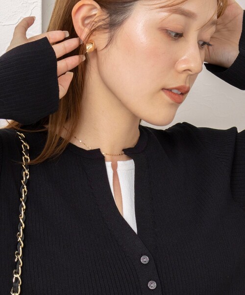NOLLEY’S（ノーリーズ）の「【TORRAZZO DONNA/トラッゾドンナ】Layered V-Neck Top（ニット/セーター・レディース・ブラック/レッド/グレー系その他・38）」の20枚目の写真