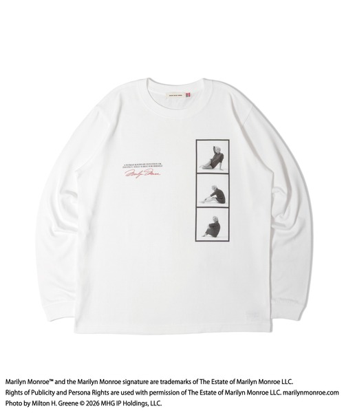 GOOD ROCK SPEED(グッドロックスピード)の「GOOD ROCK SPEED /Marilyn Monroe/ LSTEE(Tシャツ/カットソー・メンズ・ホワイト系2/ホワイト・L/M)」の1枚目の写真