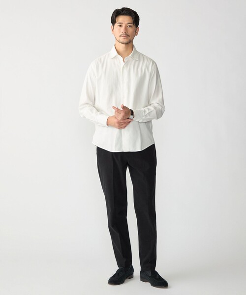 SHIPS(シップス)の「MADE IN JAPAN ワイドカラー ヘリンボーン ネル シャツ(シャツ/ブラウス・メンズ・ブラウン/ホワイト/ブルー/ネイビー・SMALL/MEDIUM/LARGE)」の8枚目の写真
