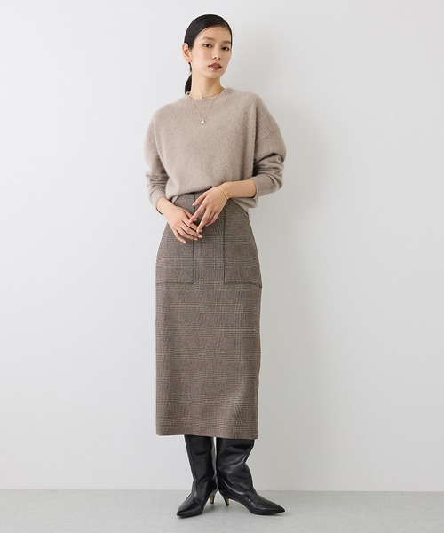 ROPE'(ロペ)の「フォックスカシミヤクルーネックニット(ニット/セーター・レディース・ベージュ/ピンク/サックスブルー/ブラウン/ネイビー・38)」の18枚目の写真