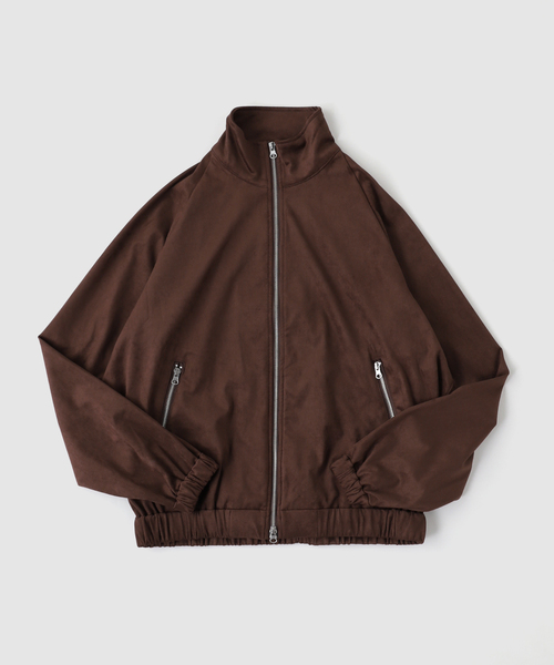 OSKR(オーエスケーアール)の「OSKR / オーエスケーアール 別注 FAUX SUEDE TRACK TOP BZ(ブルゾン・メンズ・ブラウン・LARGE/MEDIUM)」の1枚目の写真