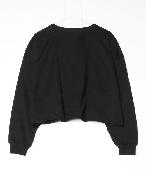 HANES（ヘインズ）の「Hanes/1P KURO for HER クロップドワイドT（Tシャツ/カットソー・レディース・ブラック・FREE）」の2枚目の写真