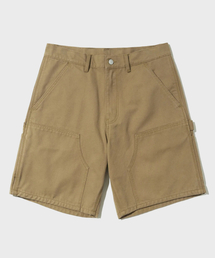 CANVAS CARPENTER DOUBLE KNEE SHORTS_BEIGE