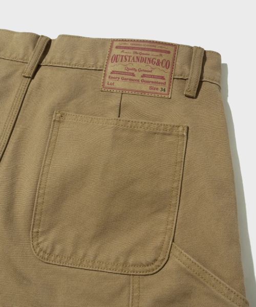 OUTSTANDING(アウトスタンディング)の「CANVAS CARPENTER DOUBLE KNEE SHORTS_BEIGE(その他パンツ・メンズ・その他・S/M/L)」の6枚目の写真