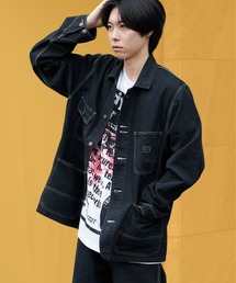 BIG MAC/ビッグマック DENIM COVERALL デニムカバーオール ジャケット アウター 刻印 ワイドシルエット ブランドロゴ アメカジ シーズンレス 2026秋冬 秋服 冬服
