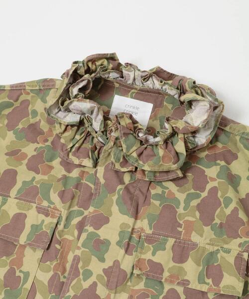 crinkle crinkle crinkle(クリンクルクリンクルクリンクル)の「crinkle crinkle crinkle FRILL COLLAR CAMO JACKET(その他アウター・レディース・カモフラージュ・X-LARGE)」の3枚目の写真