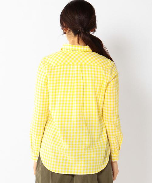 coen（コーエン）の「コットンリネン強撚ギンガムチェックシャツ