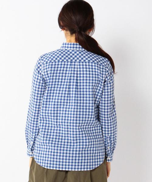 coen（コーエン）の「コットンリネン強撚ギンガムチェックシャツ