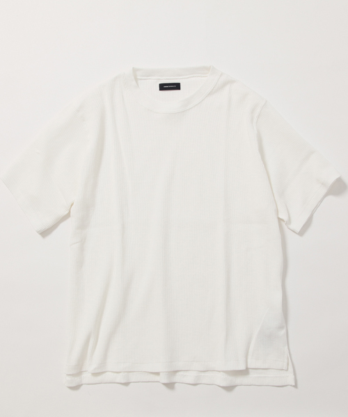 AMERICAN RAG CIE（アメリカンラグシー）の「ワッフル 半袖 ビックシルエット Tシャツ （Tシャツ/カットソー・メンズ・オレンジ/ベージュ/オフホワイト・1/2）」の12枚目の写真