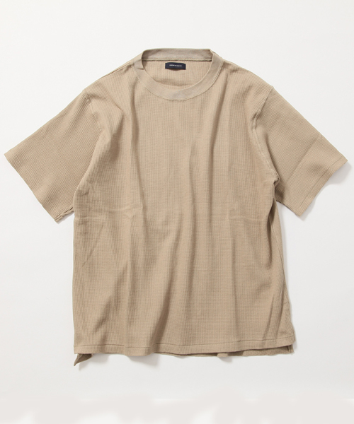 AMERICAN RAG CIE（アメリカンラグシー）の「ワッフル 半袖 ビックシルエット Tシャツ （Tシャツ/カットソー・メンズ・オレンジ/ベージュ/オフホワイト・1/2）」の14枚目の写真