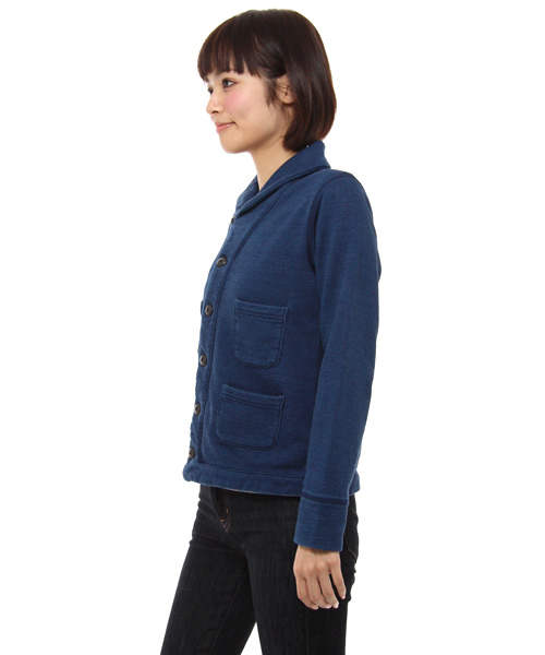 BEAMS BOY(ビームスボーイ)の「○BEAMS BOY / インディゴ裏毛スウェット カーディガン(スウェット・レディース・インディゴブルー・ONE SIZE)」の2枚目の写真