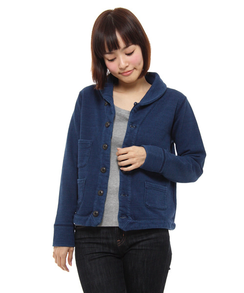 BEAMS BOY(ビームスボーイ)の「○BEAMS BOY / インディゴ裏毛スウェット カーディガン(スウェット・レディース・インディゴブルー・ONE SIZE)」の4枚目の写真