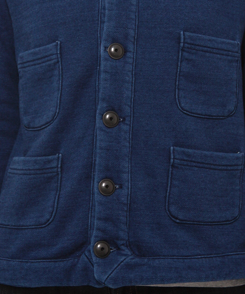 BEAMS BOY(ビームスボーイ)の「○BEAMS BOY / インディゴ裏毛スウェット カーディガン(スウェット・レディース・インディゴブルー・ONE SIZE)」の6枚目の写真