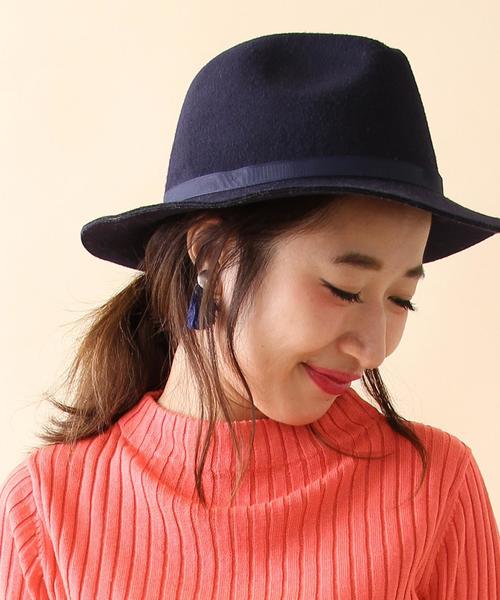coen（コーエン）の「中折れハット（ハット・レディース・ブラック/ネイビー・FREE）」の2枚目の写真